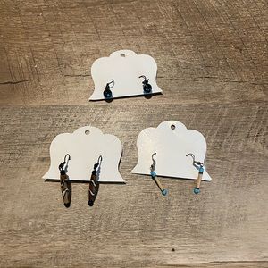 3 sets of earrings